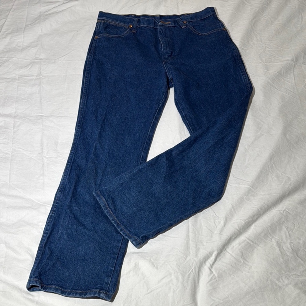 Vintage Wrangler Blue Denim Jeans, Tag 32x30, Relaxed, Y2K, Made in Mexico, EUC